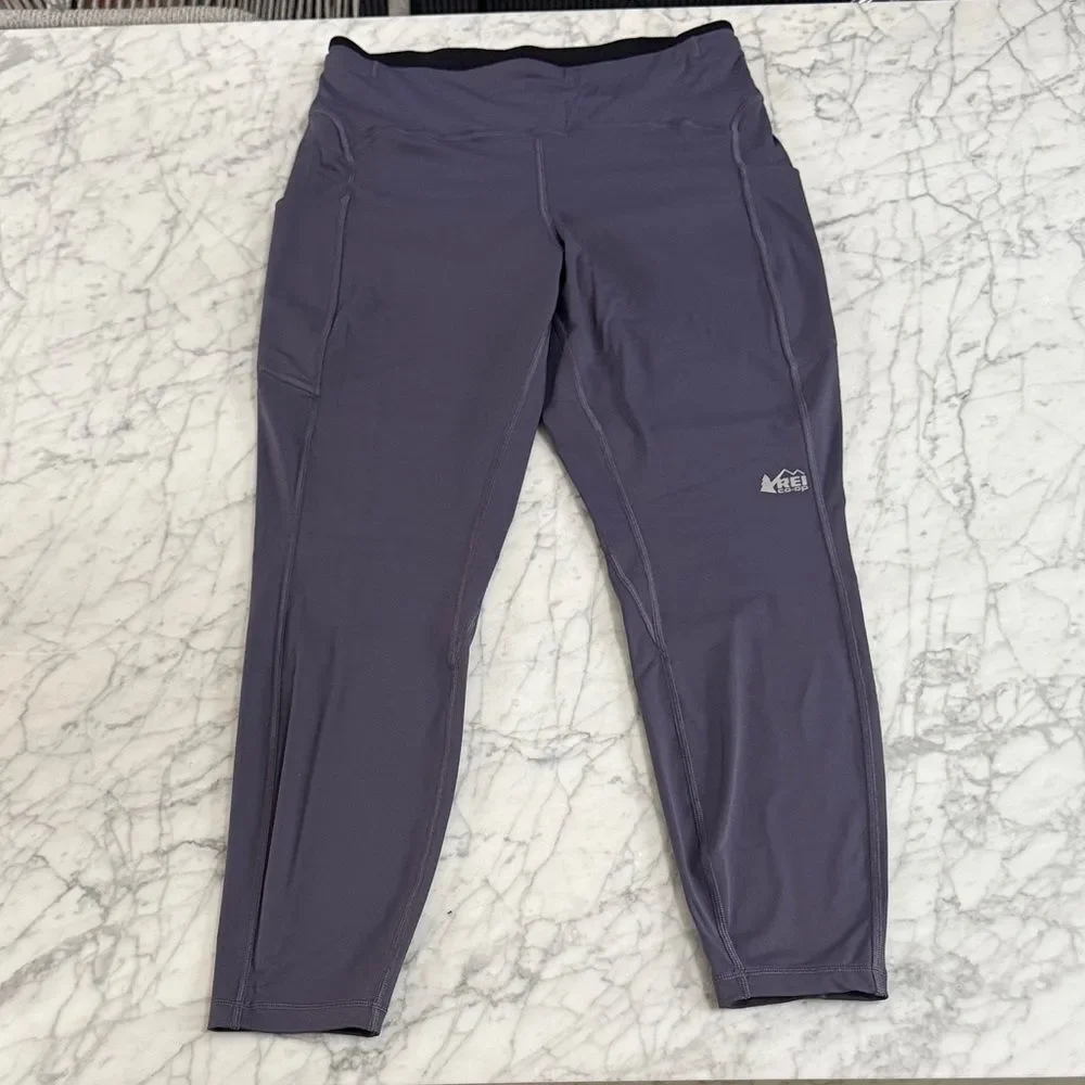 REI Trail Made Leggings Tights Purple Sz XL Womens
